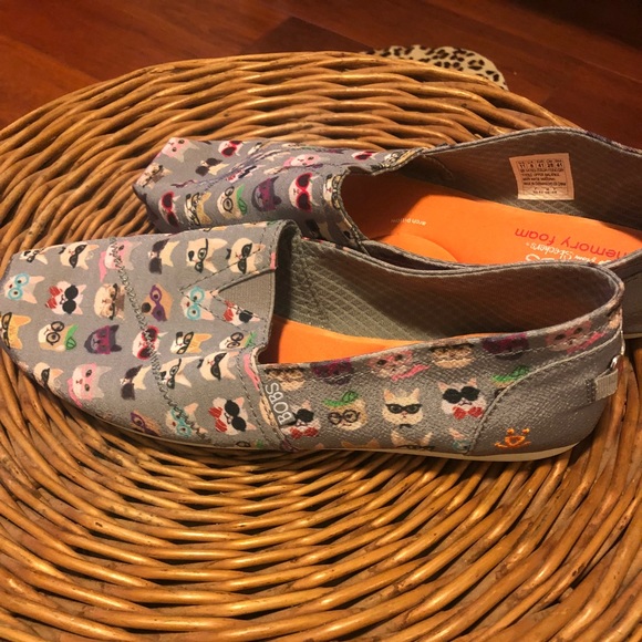 toms shoes cat print